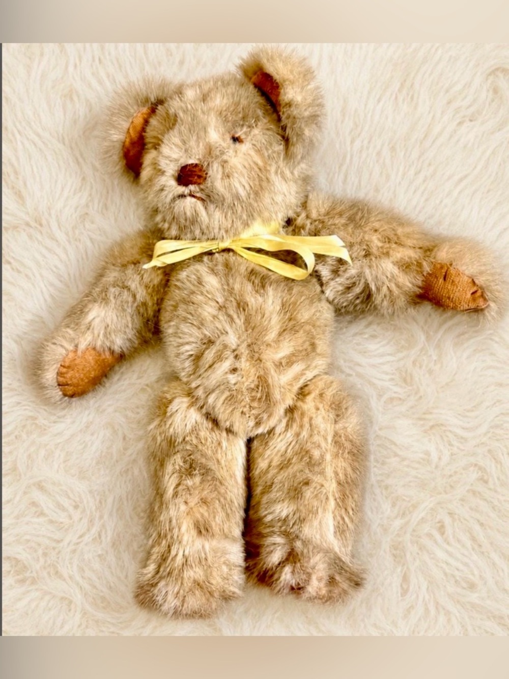 Vintage 1983 Mother Grimm Artist Teddy Bear 15" Mohair Signed Collectable - Picture 3 of 10